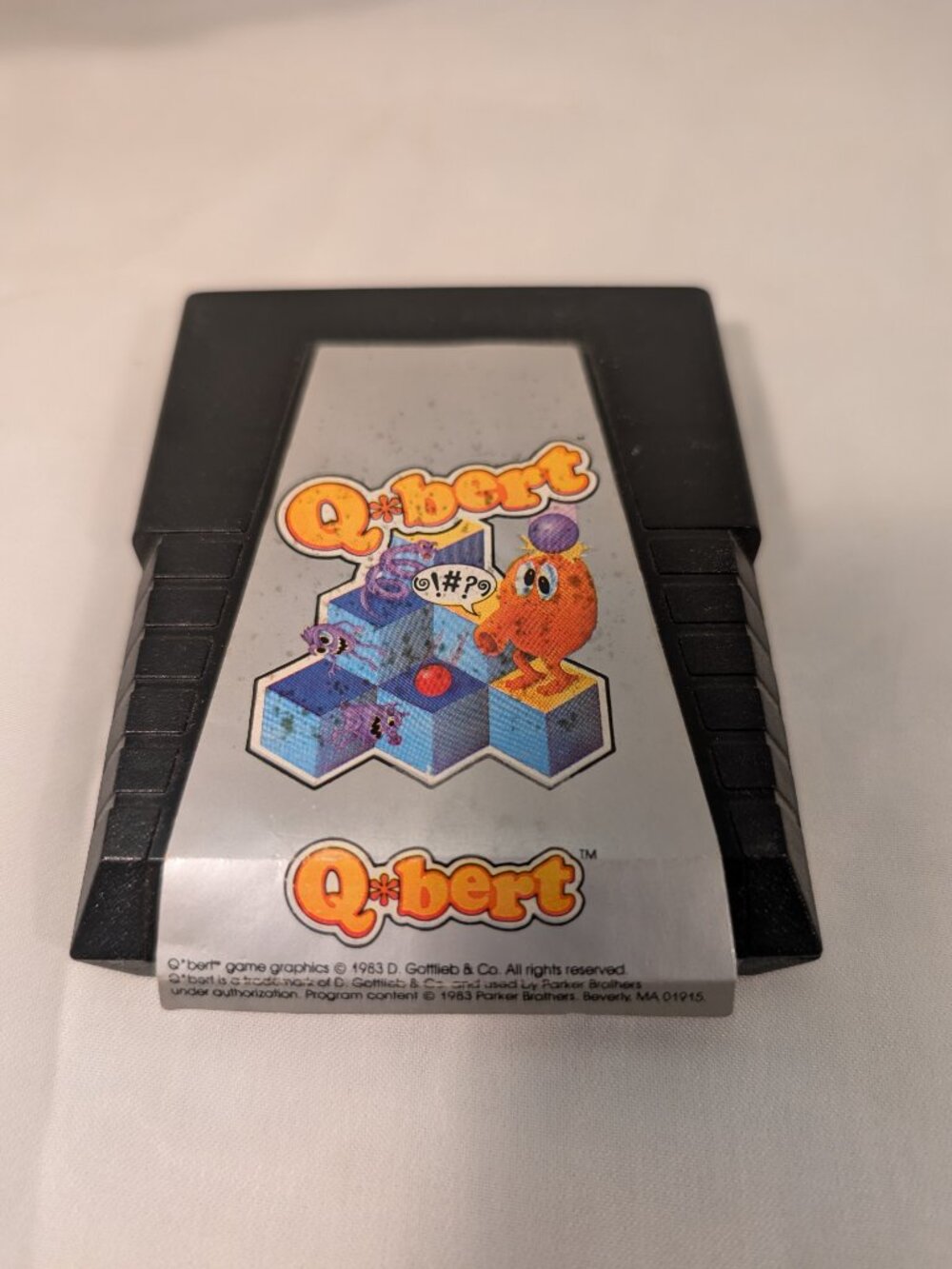 Vintage 1983 Q*bert Atari 2600 Video Game Cartridge Parker Brothers - Picture 4 of 6